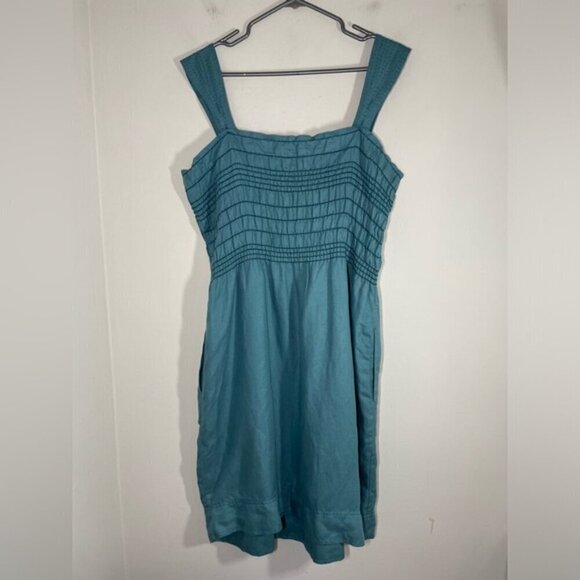 Anthropologie Maeve Carlie Blue Smocked Dress size XS - Picture 8 of 10